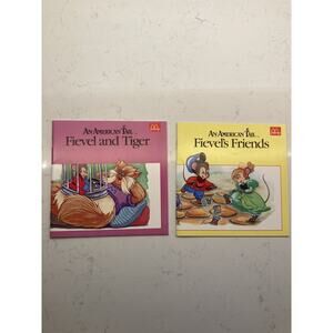 1986 McDonalds 2 New Books “ Fievel And Tiger “ & “ Fievels Friends “ Not Used
